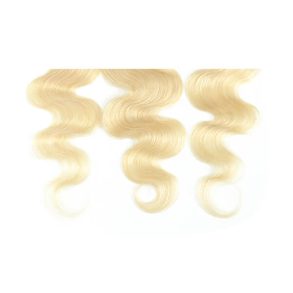 Charmanty Luxurious Body Wave 613 Blonde Frontal with 13x4 Invisible Lace Human Hair Natural Color
