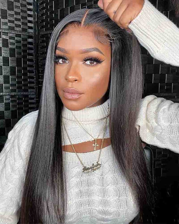 Charmanty Trendy Half Up Half Down Lace Front Wg Straight Verstaile Hairstyles