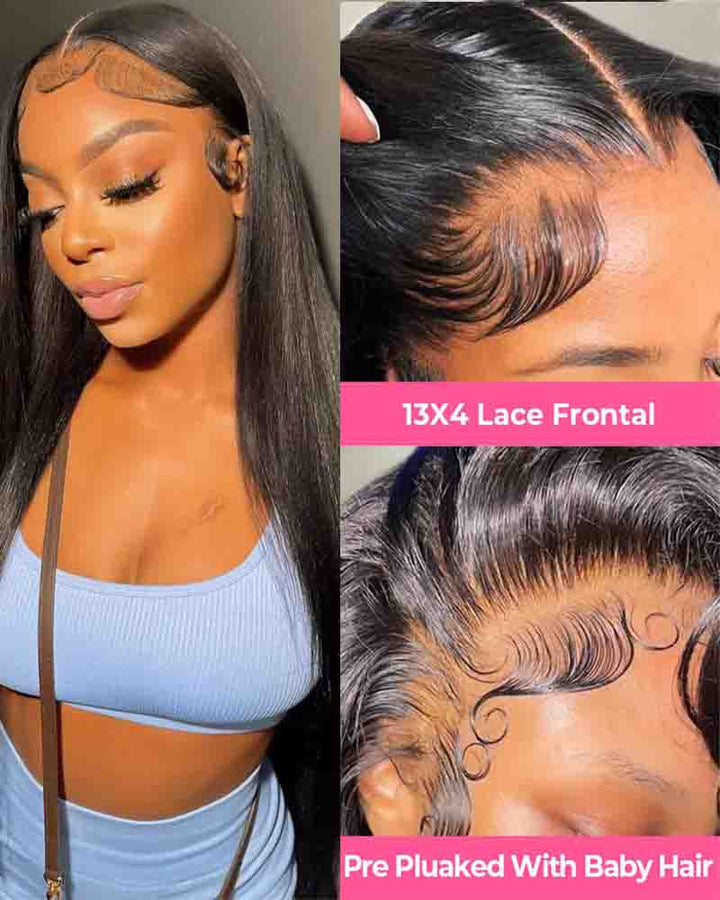Charmanty Easy to Install Straight Human Hair Wig 13x4 Frontal Lace 