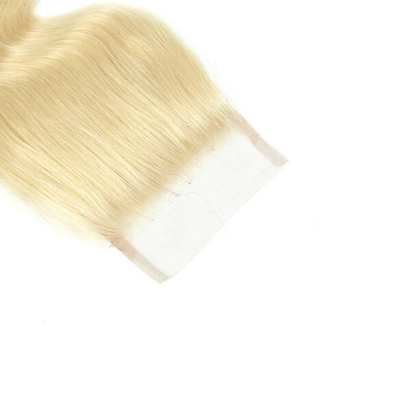 Charmanty Stylish Blonde 613 Closure 4x4 Transparent Lace 100% Human Hair