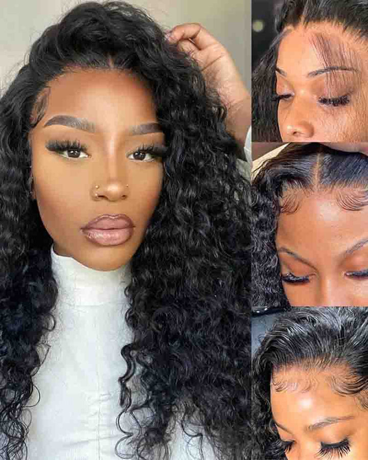 Charmanty Versatile Glueless Deep Wave Wig with 13x4 Frontal Wig 