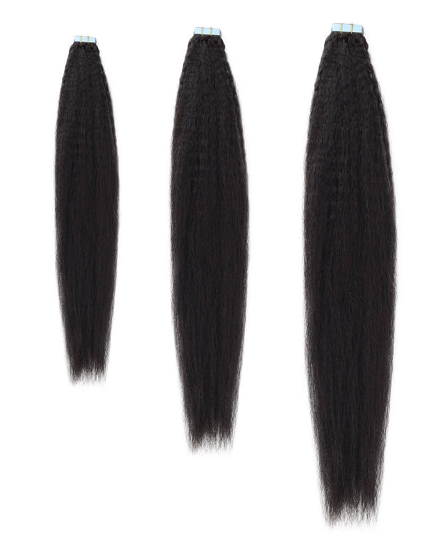 Charmanty Fashion Afro Kinky Straight Tape in Hair Extensions Real Human Hair