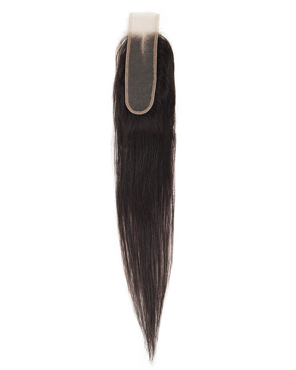 Color negro natural del cabello humano real del cordón invisible del cierre recto sedoso 2x6 de Charmanty