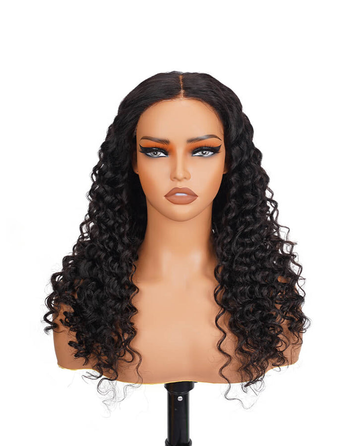 Charmanty Wear And Go Wigs Pre Cut Lace With 9x6 Invisible Lace Deep Wave Human Hair