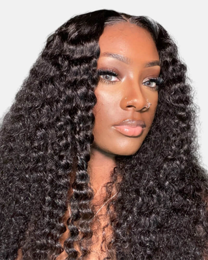 [Upgrade] Charmanty Bouncy Deep Wave Human Hair Wig 13X4 Invisible Lace