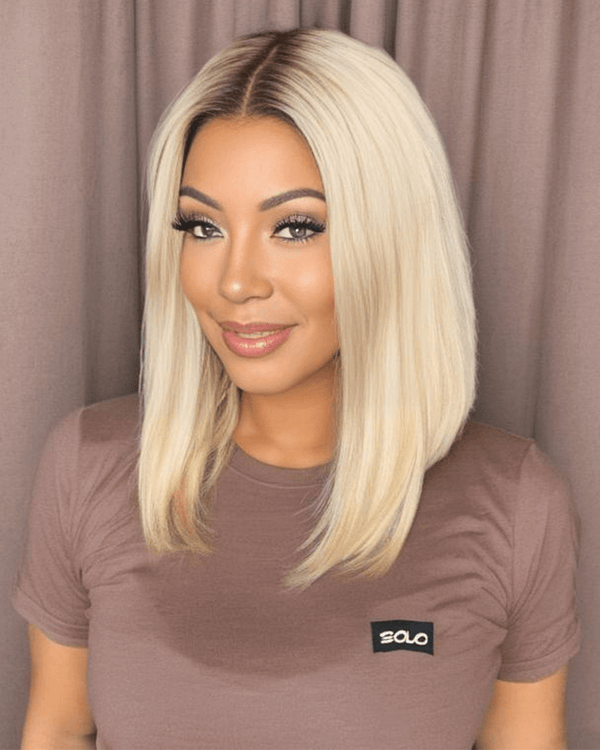 Charmanty Super Easy Straight Blonde Wig with 4x4 Lace Closure 180% Density