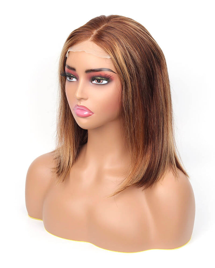 Charmanty High Volume Honey Blonde Wig 4x4 Transparent Lace Pre Plucked With Baby Hair