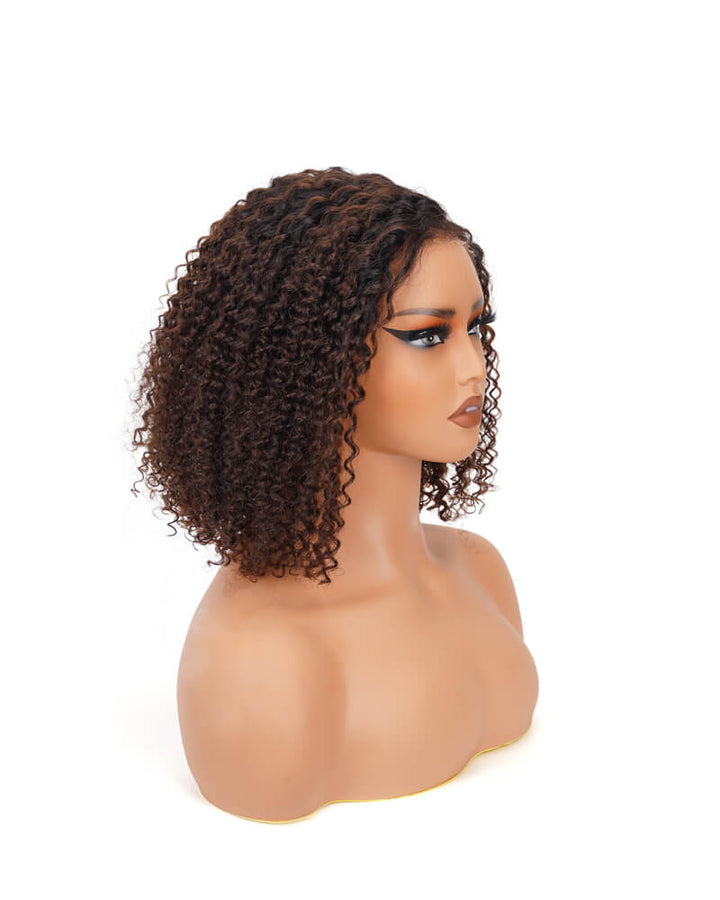 Charmanty Super Natural Omber Kinky Curly Human Hair Wig 5x5 HD Pre-Cut Lace