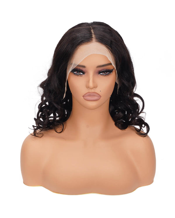 Charmanty Bouncy Pixie Curls Wig 13X4 Transparent Lace Real Human Hair