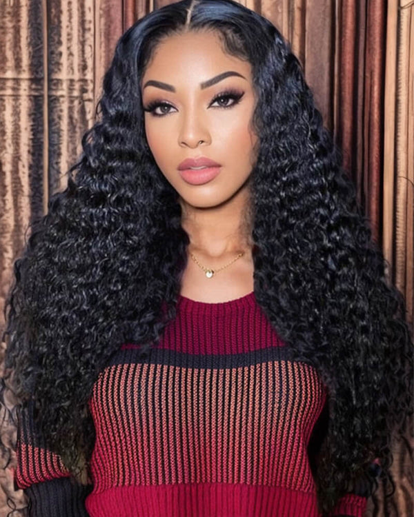 Charmanty Glamorous Kinky Curly Wig with 13x4 Natural Melted Lace Human Hair