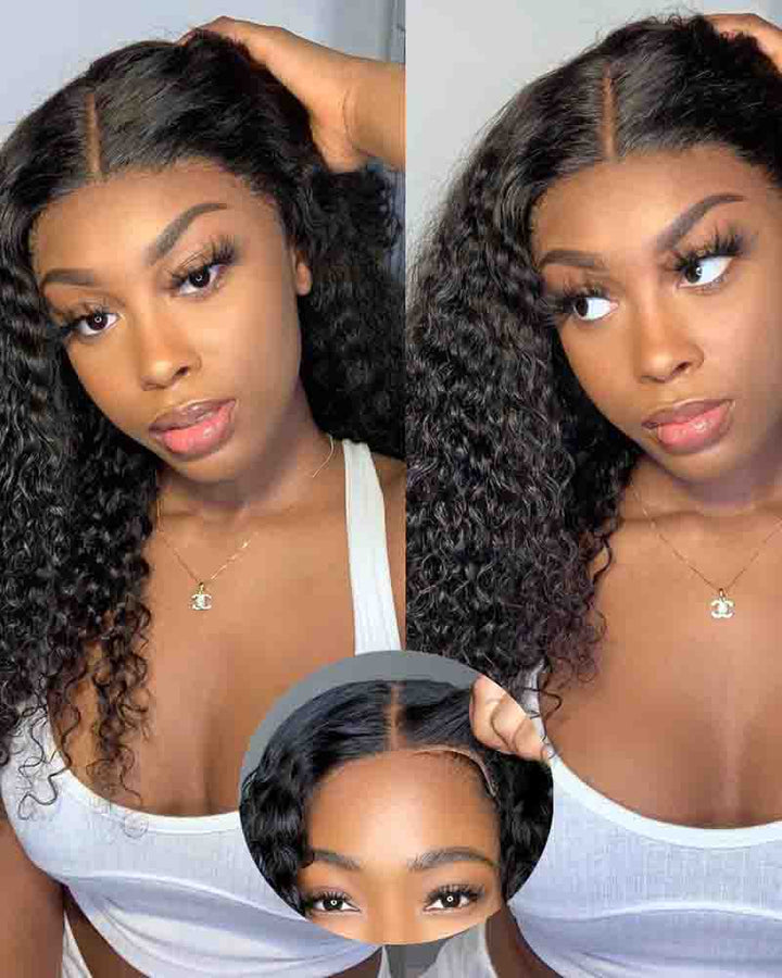 Charmanty Effortless Black Deep Wave Glueless Wig 6x5 Invisible Lace Human Hair