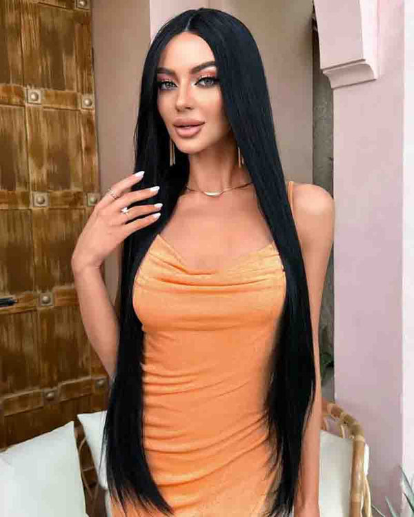 Charmanty Glueless Kinky Straight Wig 13x4 Free Part Lace Super Natural Looking