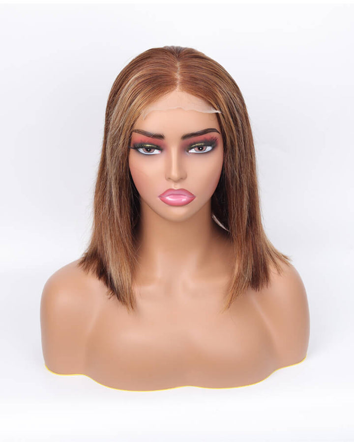 Charmanty High Volume Honey Blonde Wig 4x4 Transparent Lace Pre Plucked With Baby Hair